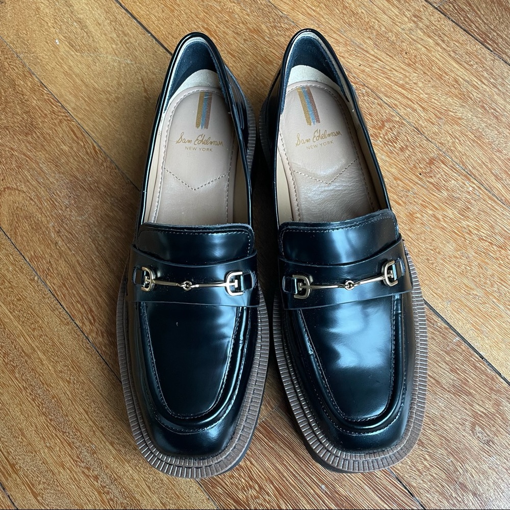 *Worn Once* Sam Edelman Laurs Lug Sole Loafer Size 9 in Black